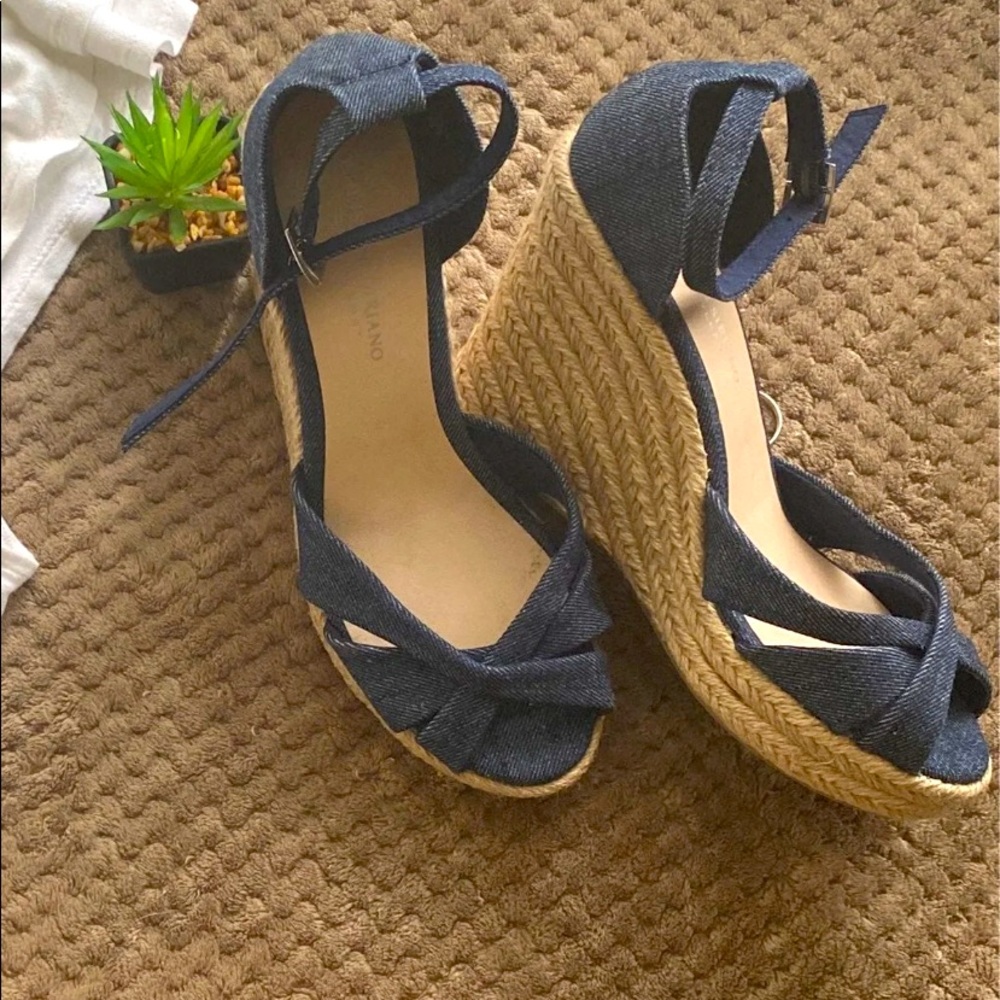 Denim Wedges